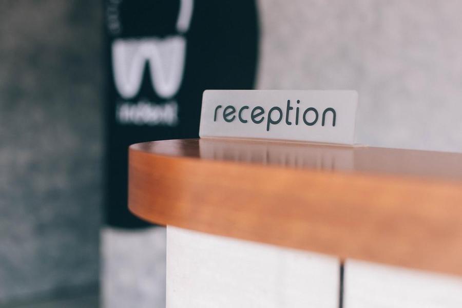 Reception desk at Indent Dental Surgery